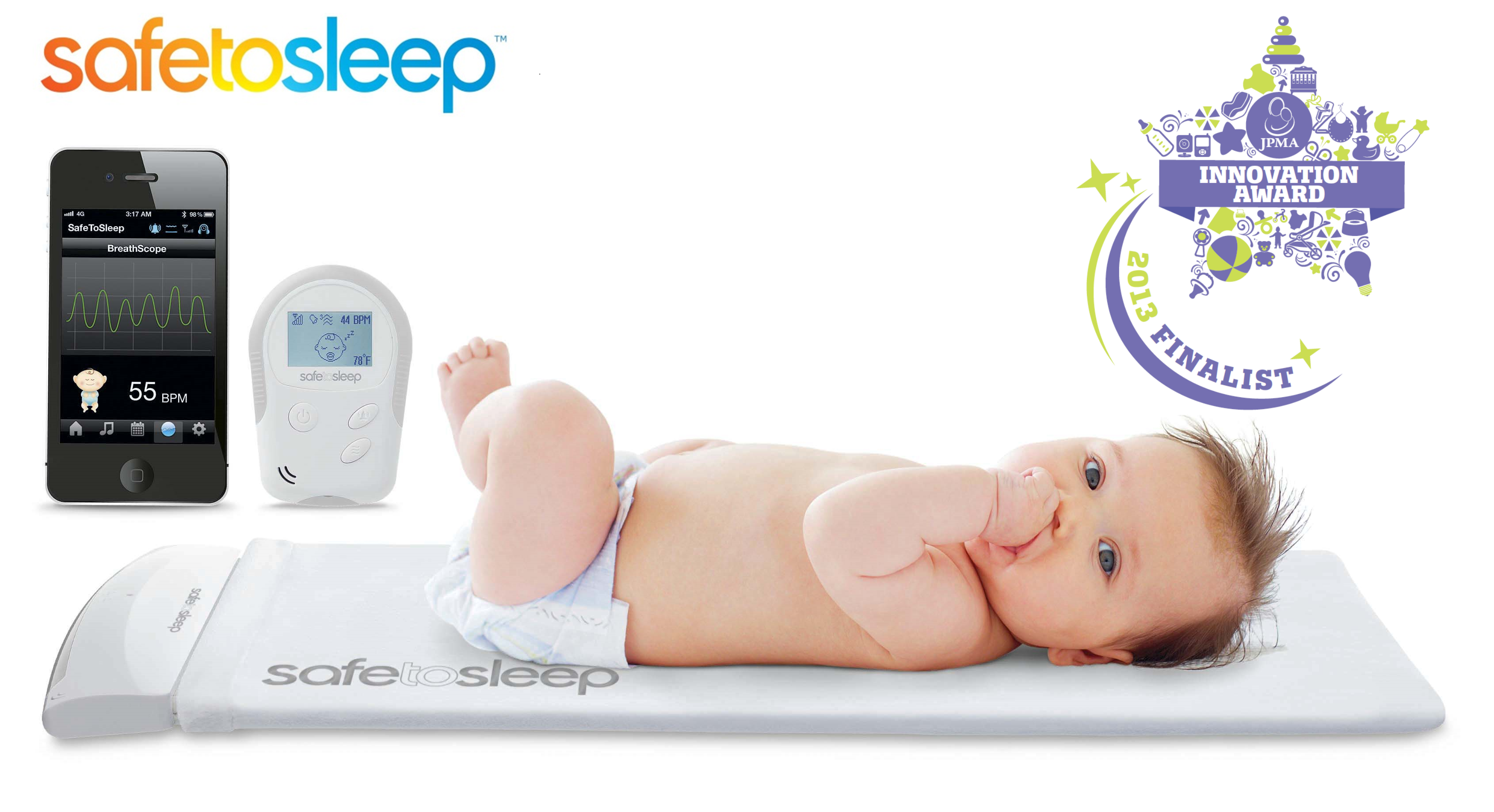 infant breathing monitor pad under mattress pad